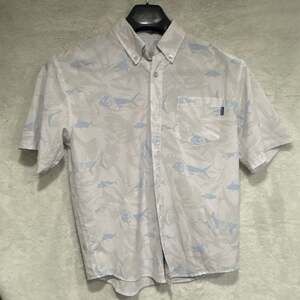 Huk Men's Kona Short Sleeve Fish Print Button-Down Fishing Shirt